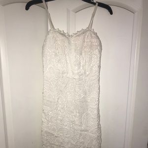 White Lace Midi Dress